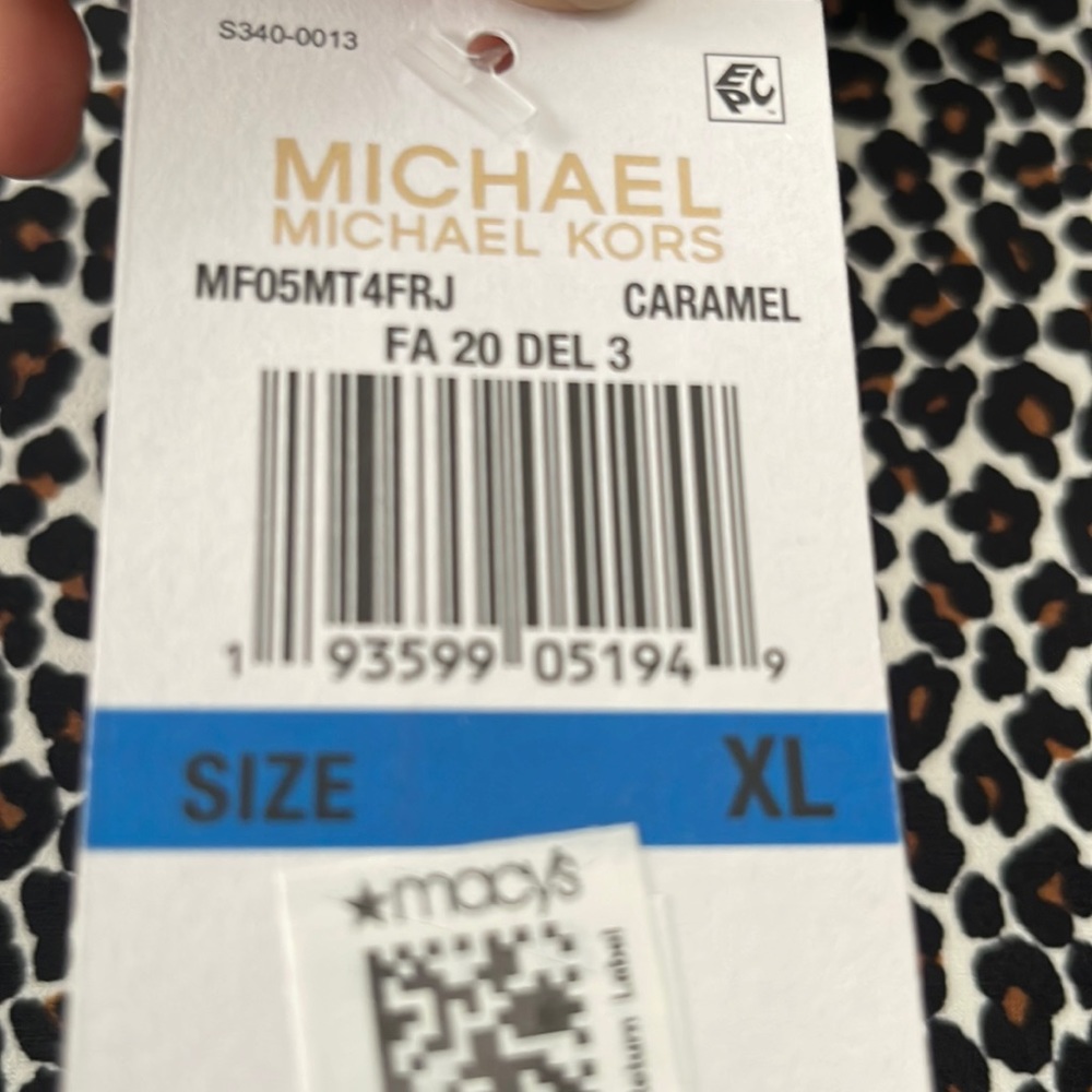 MICHAEL MICHAEL KORS Leopard Stretch Turtle Neck Shirt
